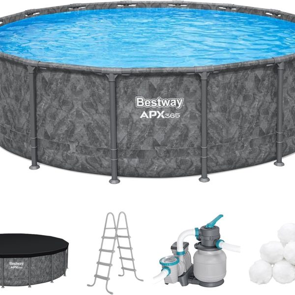 Bestway APX 365 16ft x 48 inches Round Above Ground Pool Set - Image 1