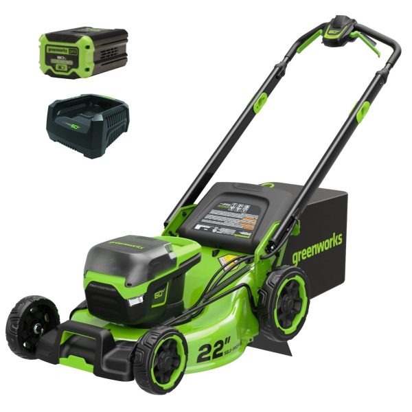 Greenworks Pro 60V 22 Cordless Self-Propelled Push Lawn Mower - Image 1