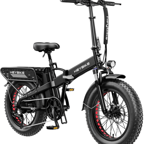 Heybike Fat Tire Mountain Electric Bike, 1200 W, 45 Miles, 1~3 Pedal Assist, Grey - Image 1