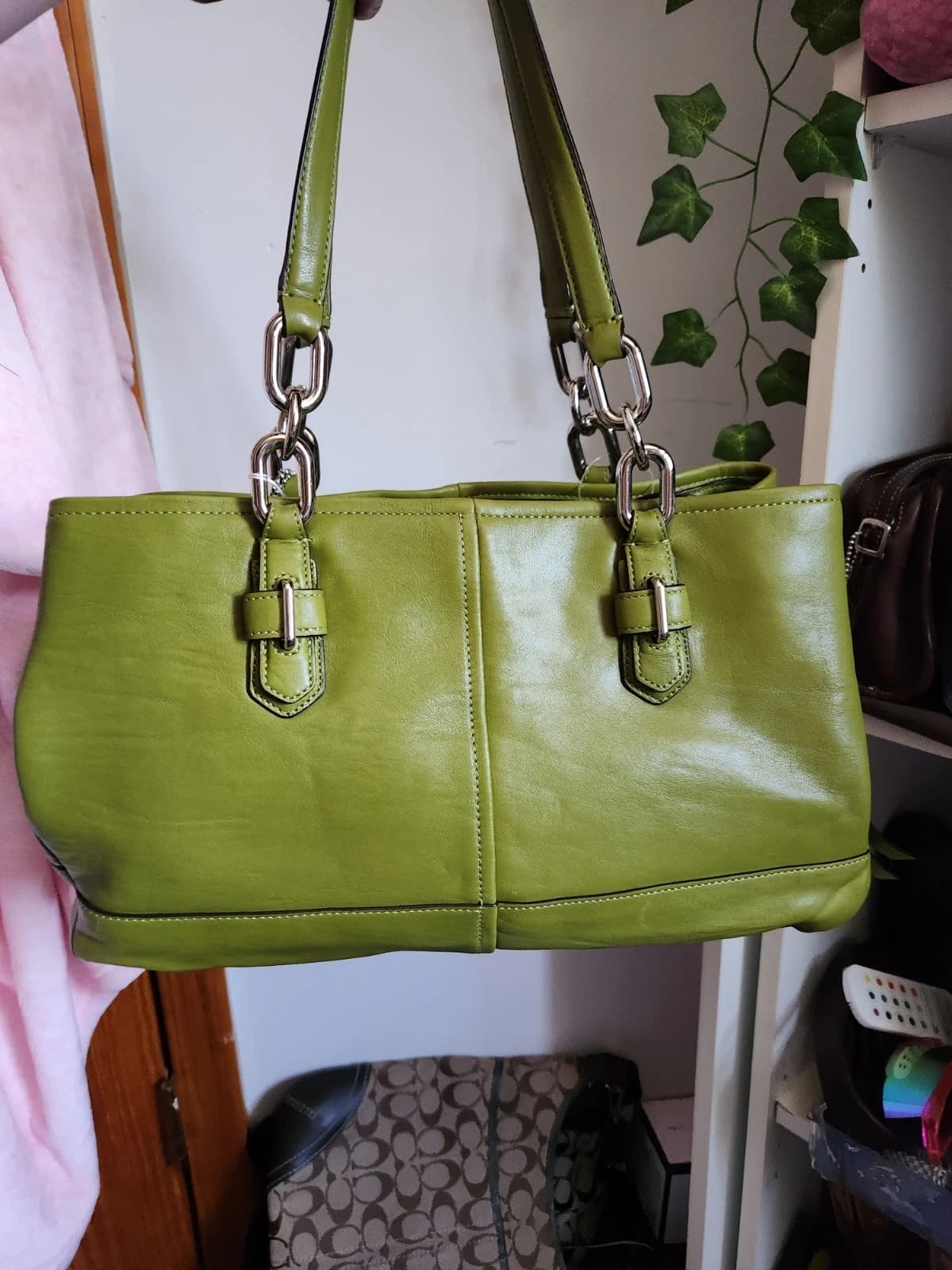 Brand new Gaucho Leather Coach bag 17811 Chartreuse green - Image 1