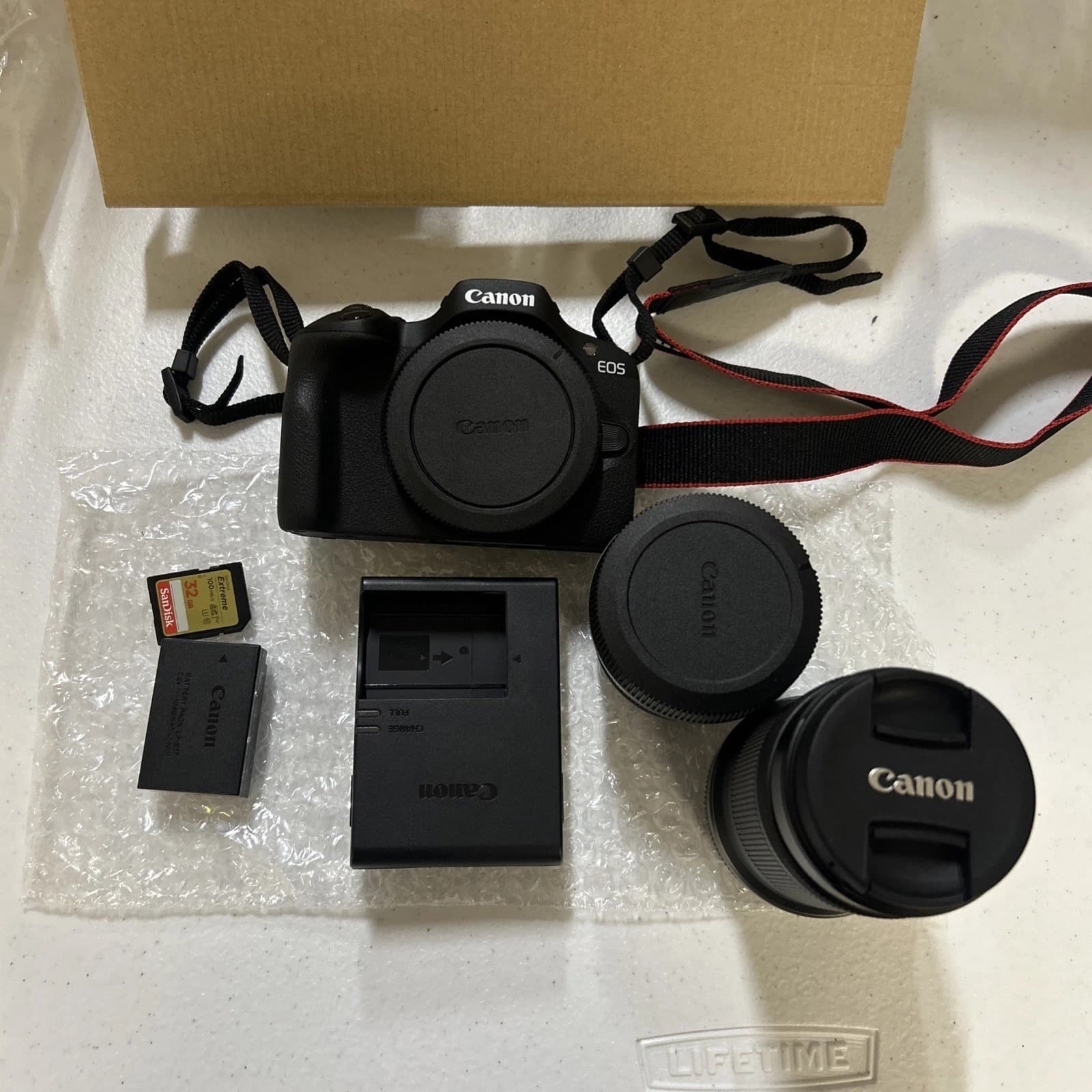 Canon EOS R100 Two-Lens Camera Bundle, RF-S 18-45mm, RF-S 55-210mm Lenses - Image 1