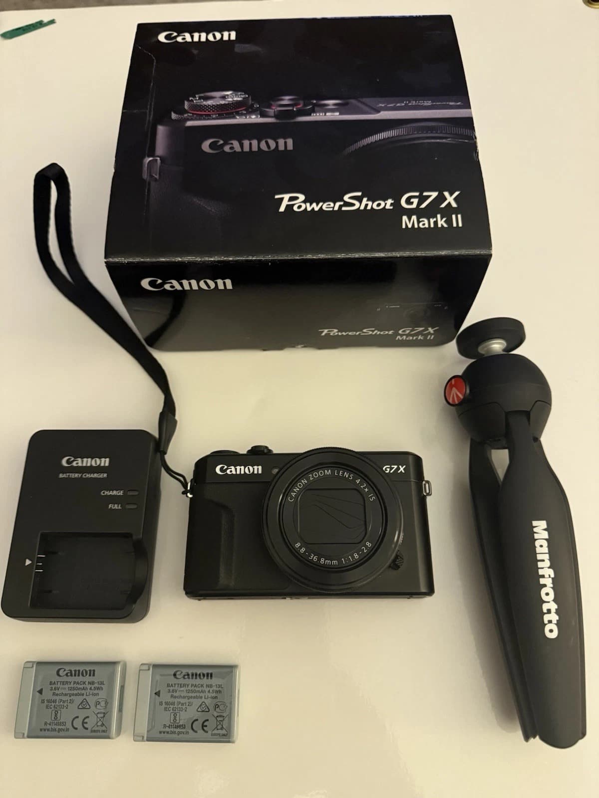 Canon G7 X Mark II Digital Camera + Creator Kit β Mint / Perfect for Vloggers - Image 1