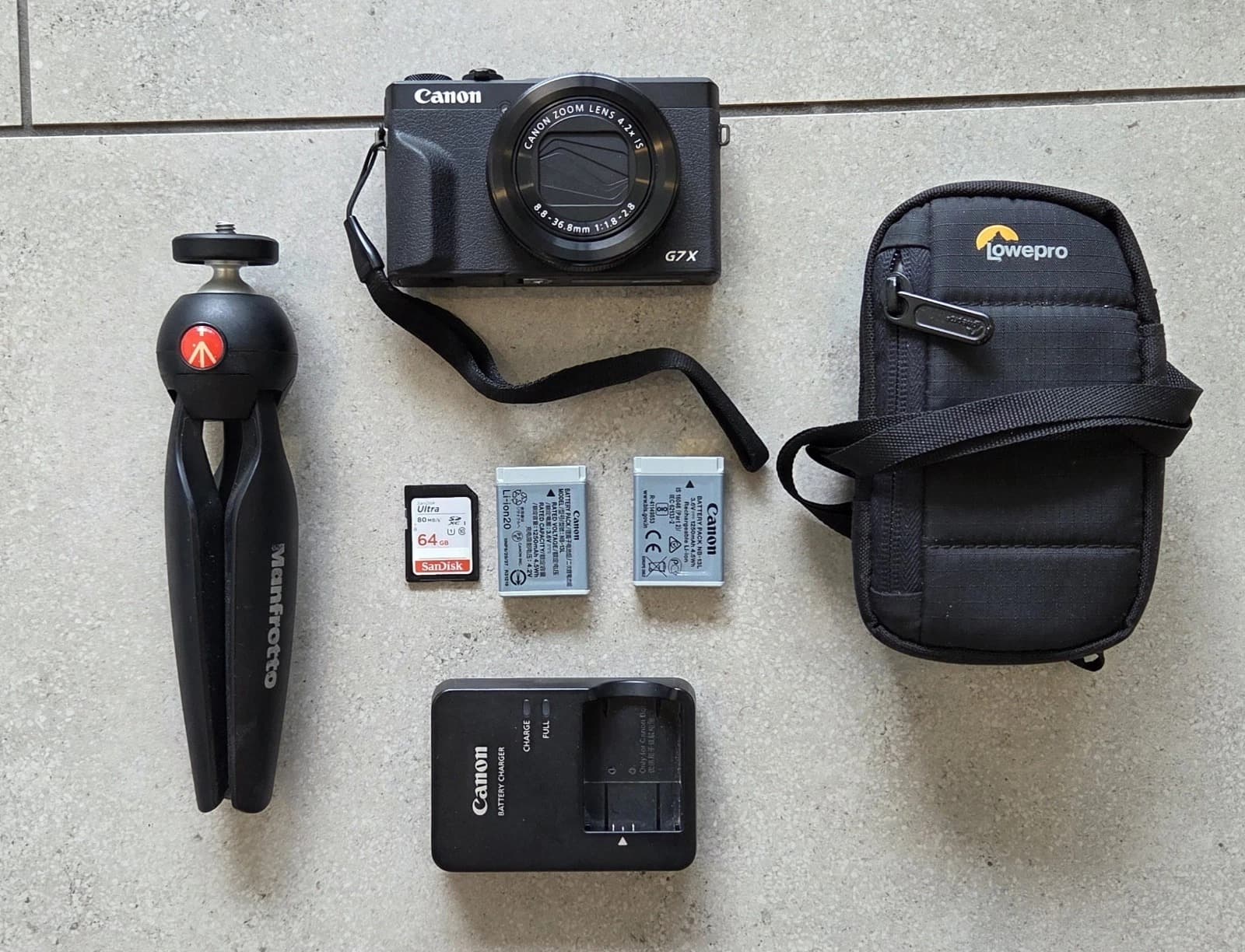 Canon PowerShot G7 X Mark III – 2 Batteries, SD Card, Tripod & Stock Pouch 10/10 - Image 1