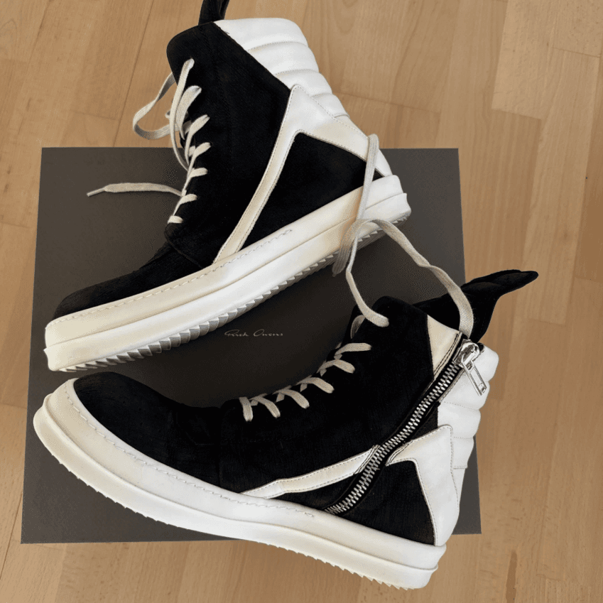 Rick Owens Geobasket Black EU45 - Image 1