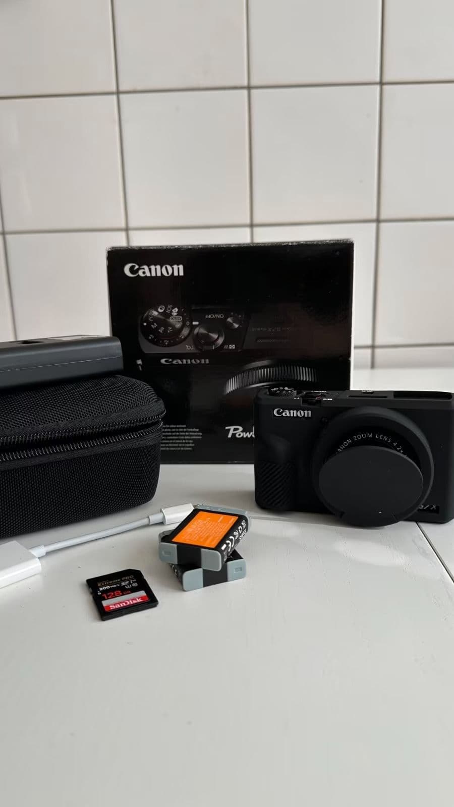 New Canon PowerShot G7 X Mark III Black + Accessory Pack - Image 1