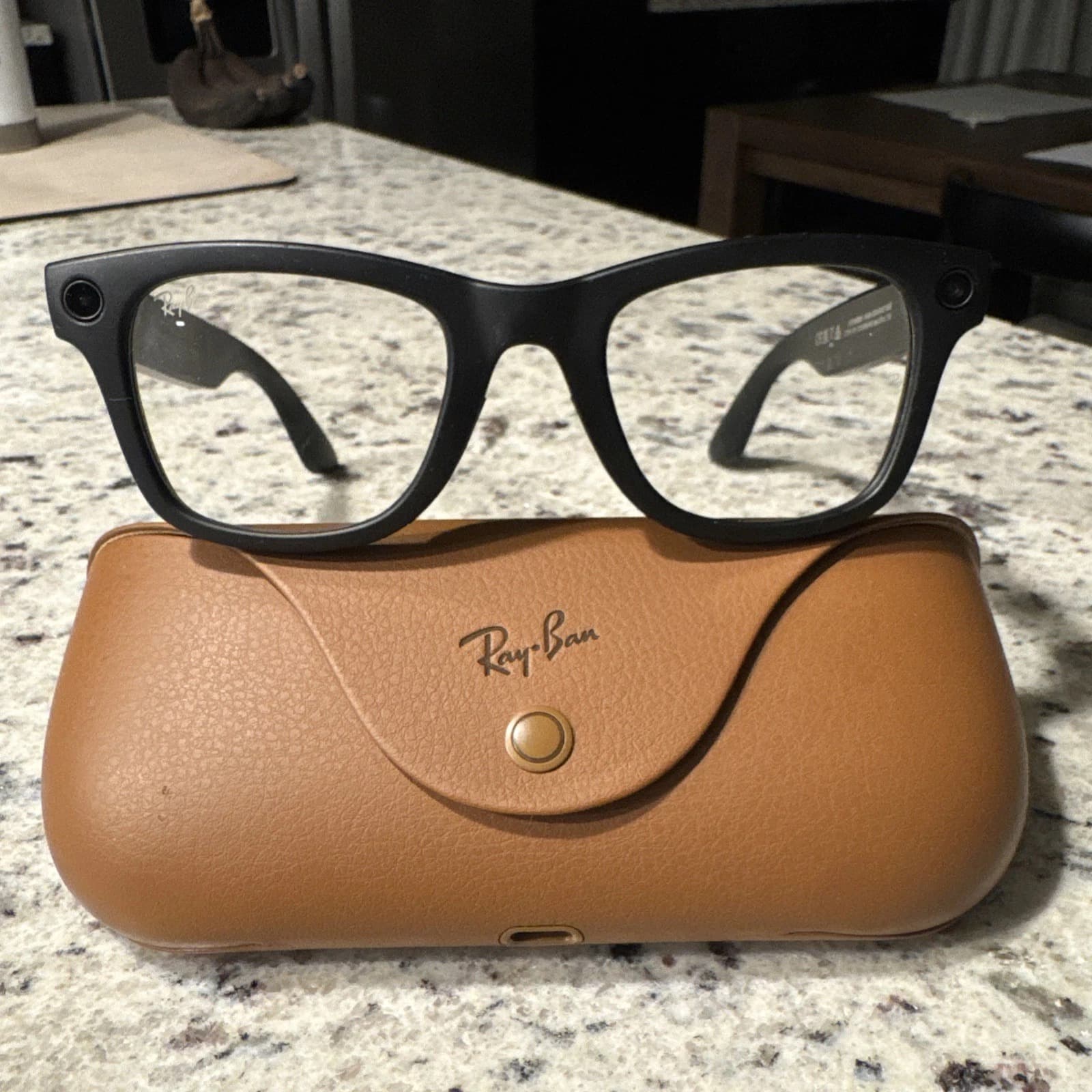 Ray-Ban Meta Wayfarer Smart Glasses Matte Black / Transition Green RW4006 Gen 2 - Image 1