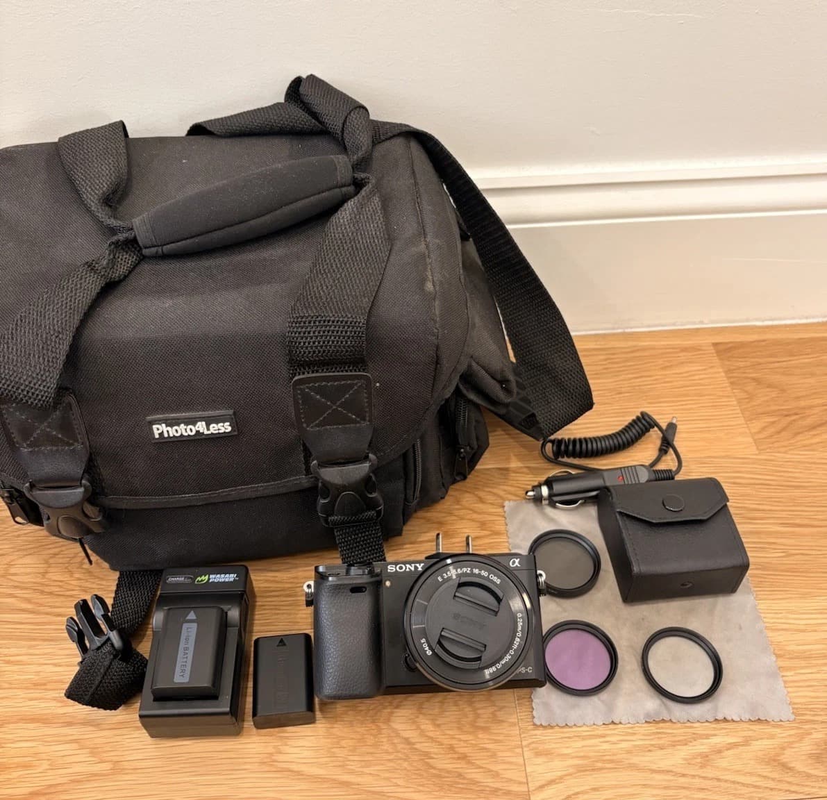 Sony A6000 24.3MP Camera w/Sony 16-50mm OSS Zoom Lens+Case+Filters And More - Image 1