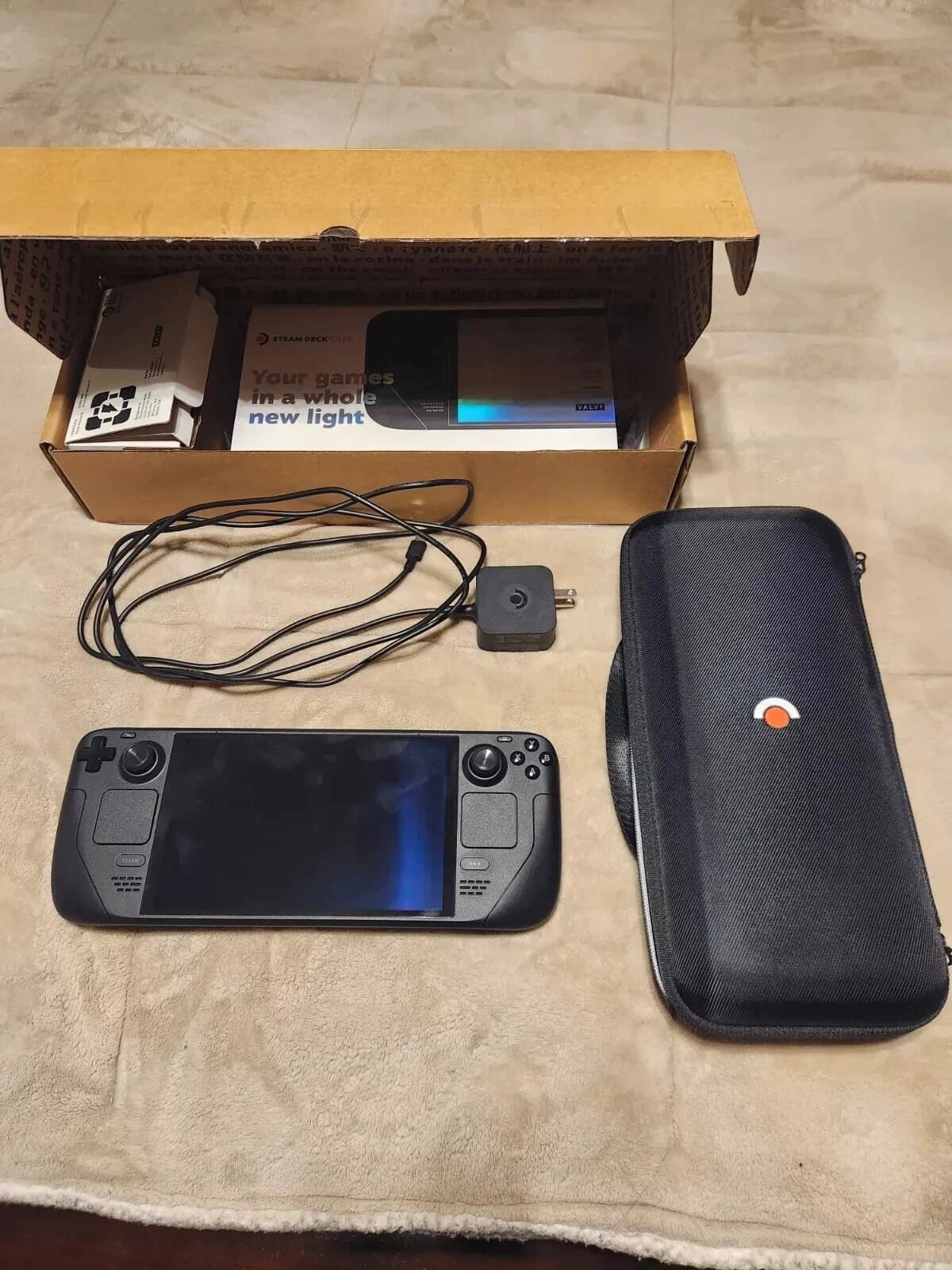 Valve Steam Deck OLED 512GB Black Handheld Console Bundle Excellent Condition - Image 1